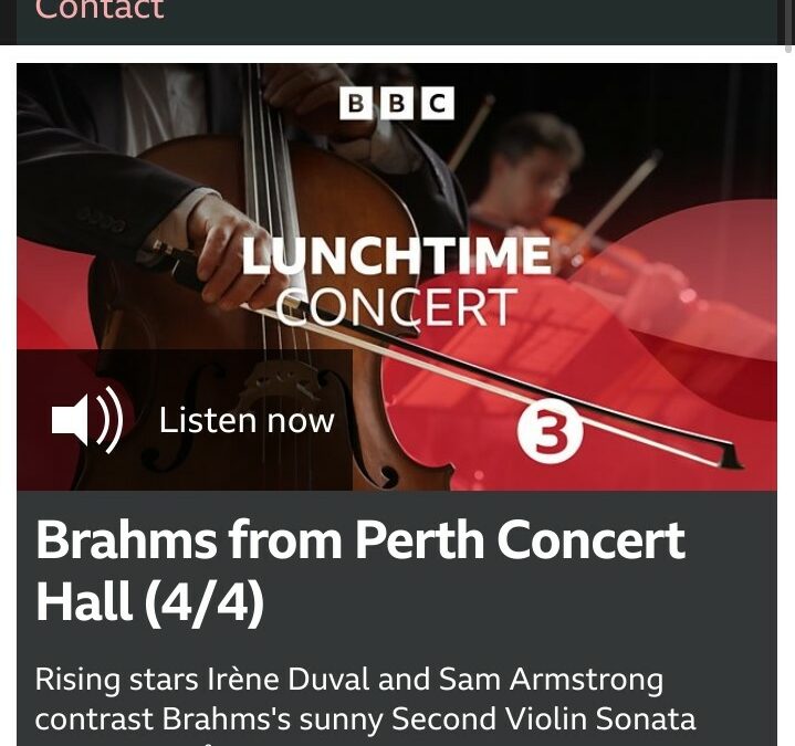 Irène on BBC Radio 3  Lunchtime Concert